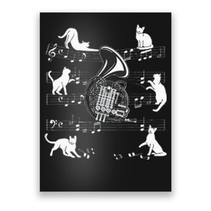 Horn Player Cats For Cat Loving French Horn Player Poster