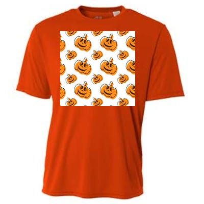 Halloween Pumpkin Cartoon Cooling Performance Crew T-Shirt