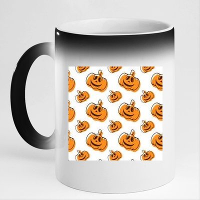 Halloween Pumpkin Cartoon 11oz Black Color Changing Mug