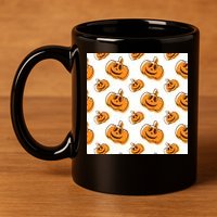 Halloween Pumpkin Cartoon 11oz C Handle Ceramic Mug