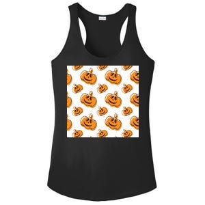 Halloween Pumpkin Cartoon Ladies PosiCharge Competitor Racerback Tank