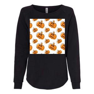 Halloween Pumpkin Cartoon Womens California Wash Sweatshirt