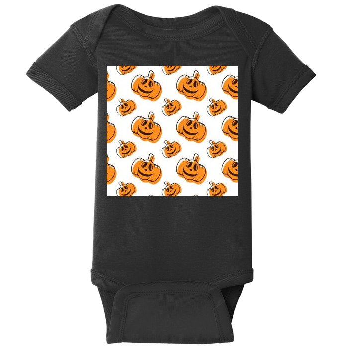 Halloween Pumpkin Cartoon Baby Bodysuit