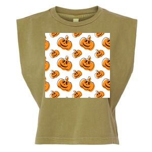 Halloween Pumpkin Cartoon Garment-Dyed Women's Muscle Tee