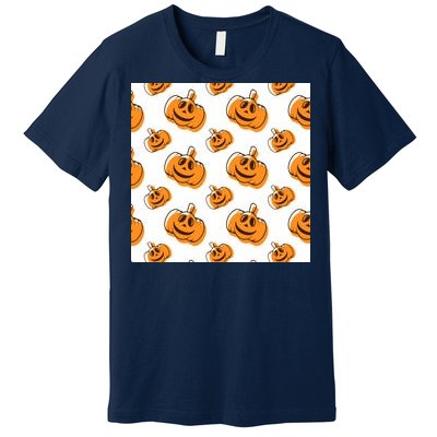 Halloween Pumpkin Cartoon Premium T-Shirt