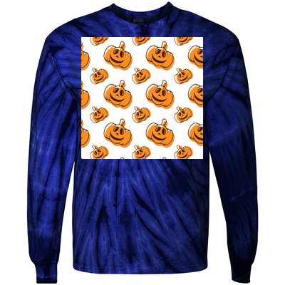 Halloween Pumpkin Cartoon Tie-Dye Long Sleeve Shirt