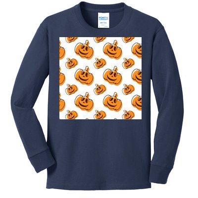 Halloween Pumpkin Cartoon Kids Long Sleeve Shirt