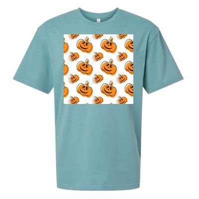 Halloween Pumpkin Cartoon Sueded Cloud Jersey T-Shirt