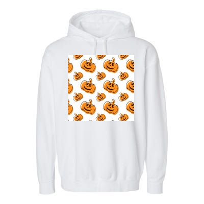 Halloween Pumpkin Cartoon Garment-Dyed Fleece Hoodie