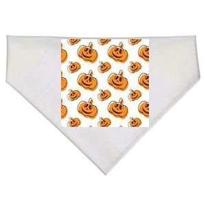 Halloween Pumpkin Cartoon USA-Made Doggie Bandana