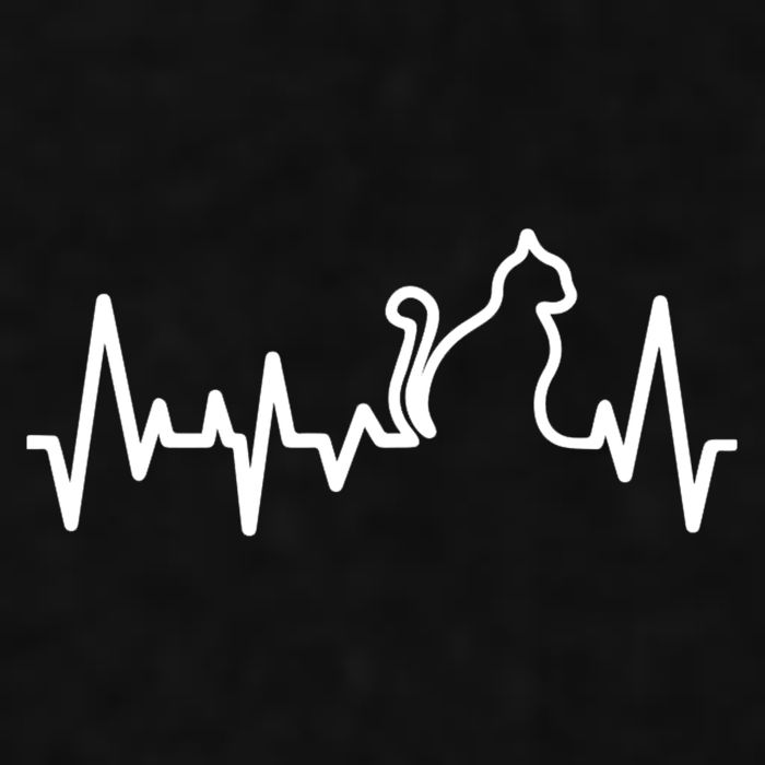 Heartbeat Pulse Cat Ladies PosiCharge Tri-Blend Wicking Tank
