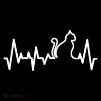 Heartbeat Pulse Cat Tall T-Shirt