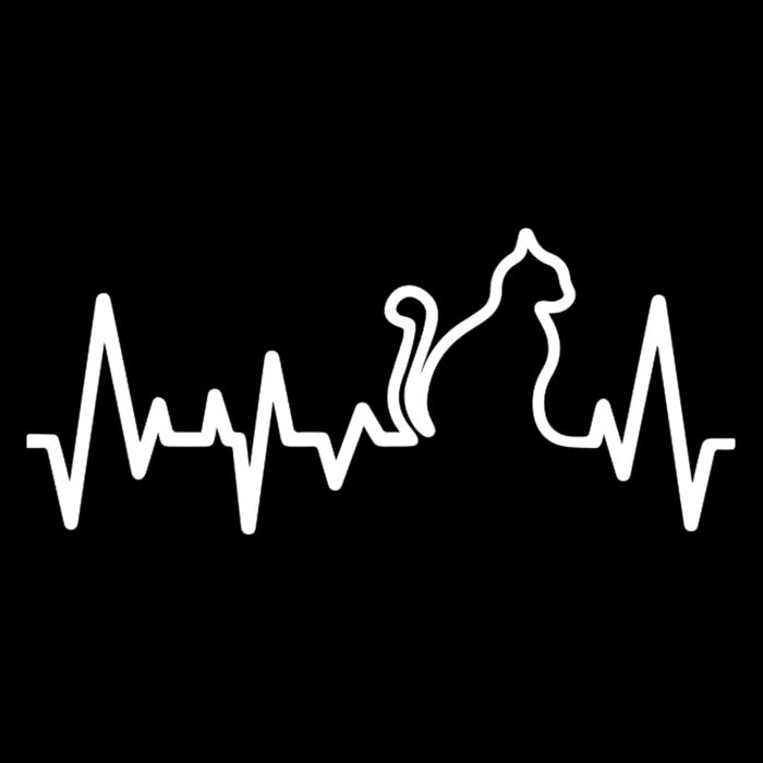 Heartbeat Pulse Cat 7-Panel Snapback Hat