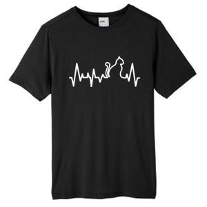 Heartbeat Pulse Cat Tall Fusion ChromaSoft Performance T-Shirt