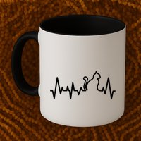 Heartbeat Pulse Cat Mug