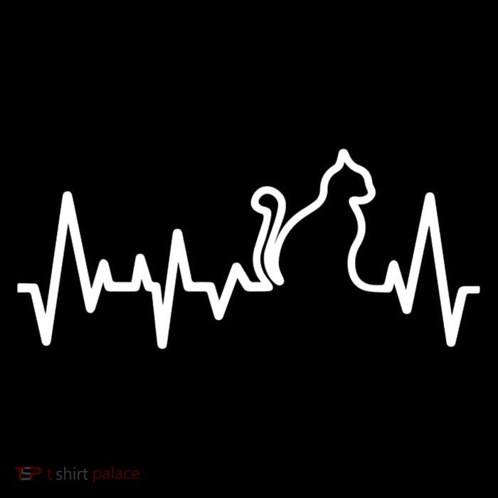 Heartbeat Pulse Cat Youth Performance Sprint T-Shirt