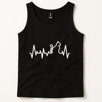 Heartbeat Pulse Cat Tank Top