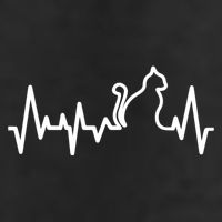 Heartbeat Pulse Cat Microfiber Hand Towel