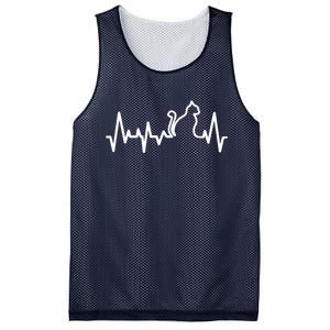 Heartbeat Pulse Cat Mesh Reversible Basketball Jersey Tank