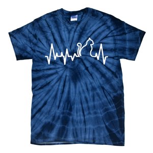 Heartbeat Pulse Cat Tie-Dye T-Shirt