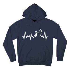 Heartbeat Pulse Cat Tall Hoodie