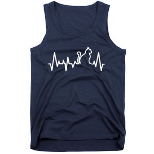 Heartbeat Pulse Cat Tank Top