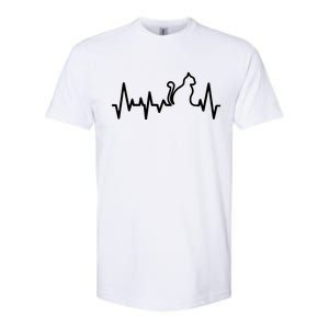 Heartbeat Pulse Cat Softstyle CVC T-Shirt