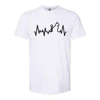 Heartbeat Pulse Cat Softstyle® CVC T-Shirt