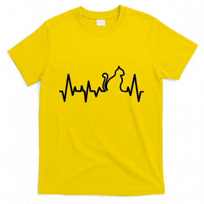 Heartbeat Pulse Cat T-Shirt