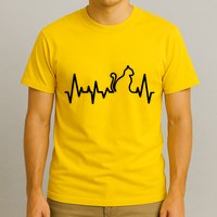 Heartbeat Pulse Cat T-Shirt