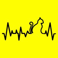 Heartbeat Pulse Cat T-Shirt