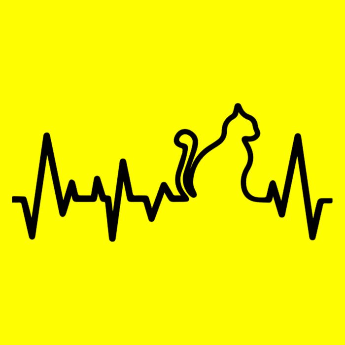 Heartbeat Pulse Cat T-Shirt