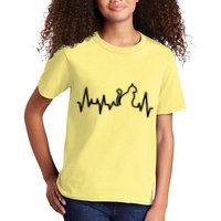Heartbeat Pulse Cat Kids T-Shirt