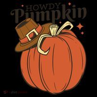 Howdy Pumpkin Cowboy Fall Drawstring Bag