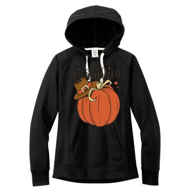 Howdy Pumpkin Cowboy Fall Women's Fleece Hoodie