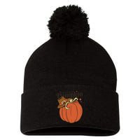 Howdy Pumpkin Cowboy Fall Pom Pom 12in Knit Beanie