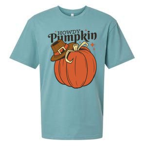 Howdy Pumpkin Cowboy Fall Sueded Cloud Jersey T-Shirt