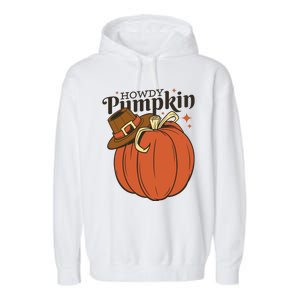 Howdy Pumpkin Cowboy Fall Garment-Dyed Fleece Hoodie