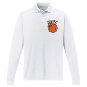 Howdy Pumpkin Cowboy Fall Performance Long Sleeve Polo