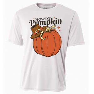 Howdy Pumpkin Cowboy Fall Cooling Performance Crew T-Shirt