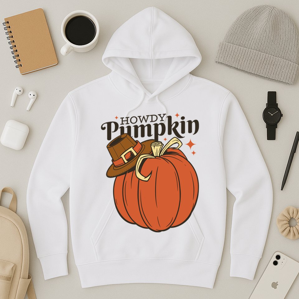 Howdy Pumpkin Cowboy Fall Hoodie