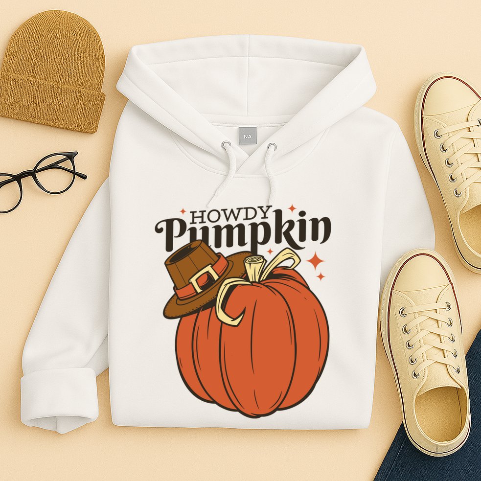 Howdy Pumpkin Cowboy Fall Hoodie