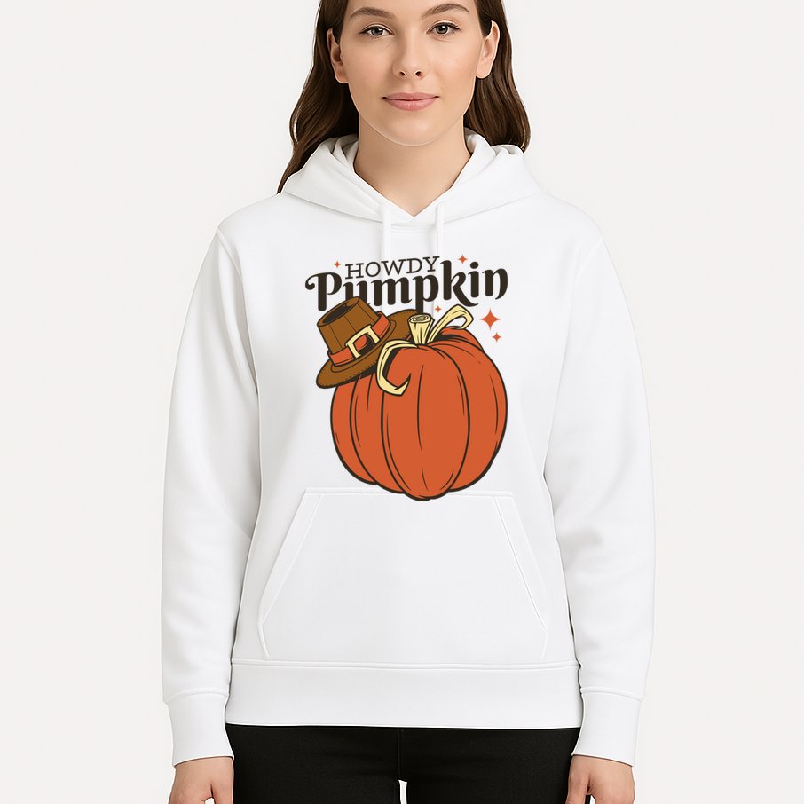 Howdy Pumpkin Cowboy Fall Hoodie