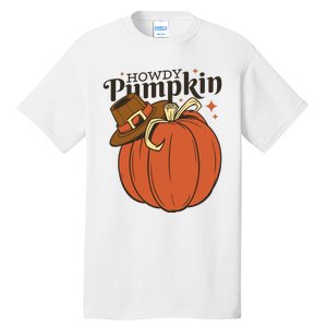 Howdy Pumpkin Cowboy Fall Tall T-Shirt