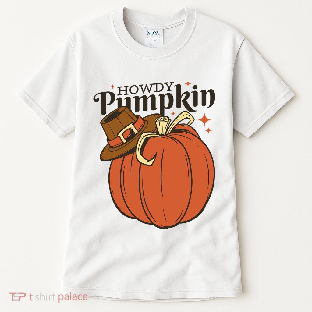 Howdy Pumpkin Cowboy Fall Tall T-Shirt