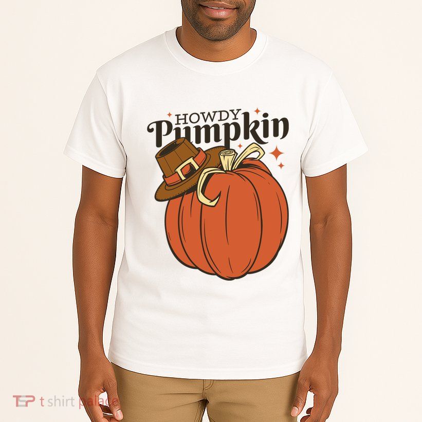 Howdy Pumpkin Cowboy Fall Tall T-Shirt