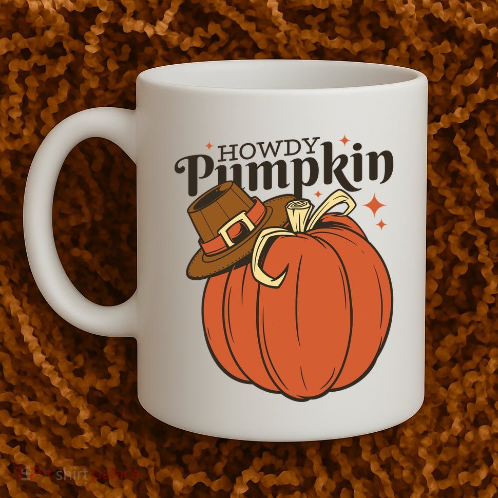 Howdy Pumpkin Cowboy Fall Mug