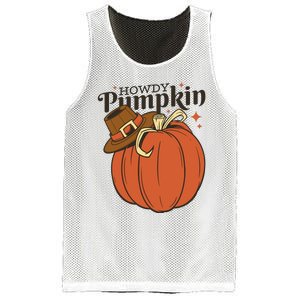 Howdy Pumpkin Cowboy Fall Mesh Reversible Basketball Jersey Tank