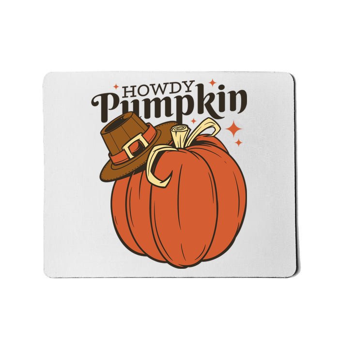 Howdy Pumpkin Cowboy Fall Mousepad