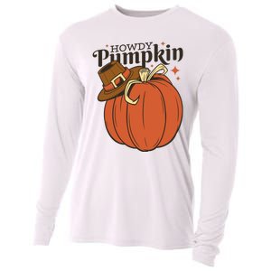 Howdy Pumpkin Cowboy Fall Cooling Performance Long Sleeve Crew